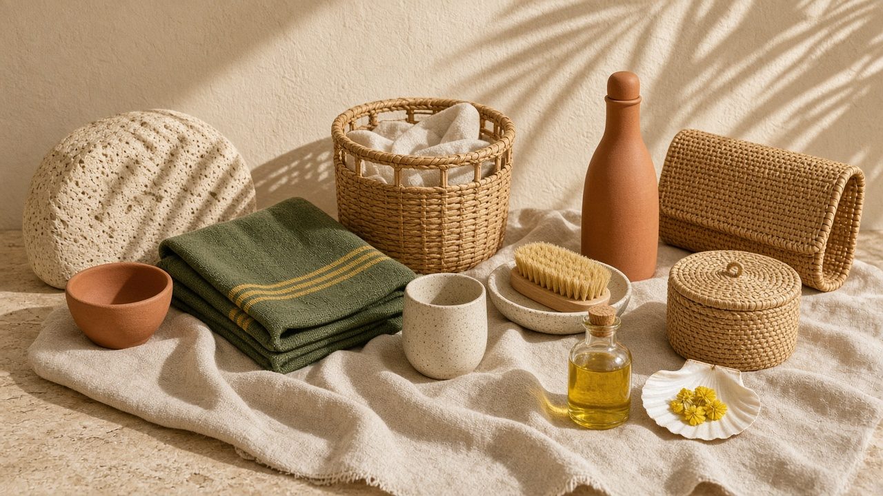 Giftable outlet products wrapped in neutral styling
