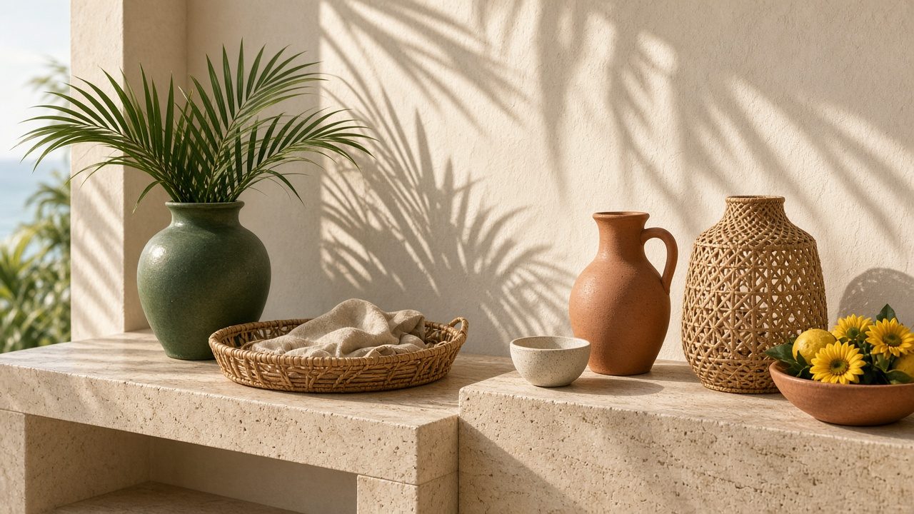 Quality outlet products arranged in a calm sunlit suite